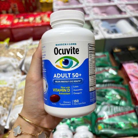 Viên Bổ Mắt Ocuvite Adult 50+ 150v - Dinh Dưỡng Thiết Yếu Cho Mắt, Bảo Vệ Sức Khỏe Đôi Mắt Cho Người Trên 50 Tuổi