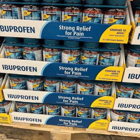 Viên Uống Giảm Đau Hạ Sốt Kirkland Ibuprofen 200mg - 500 Viên, Chống Viêm, Hạ Sốt, Giảm Đau Nhức Cơ Khớp USA
