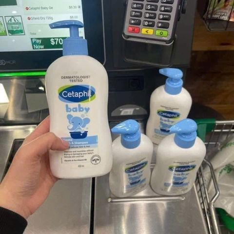 Sữa Tắm Gội Cetaphil Baby 400ml - Dầu Gội Hữu Cơ Cho Da Nhạy Cảm, Không Cay Mắt, Phù Hợp Cho Trẻ Sơ Sinh