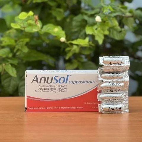 Viên Đặt Trĩ Anusol Suppositories 12 Viên - Giảm Đau, Ngứa Rát, Hỗ Trợ Điều Trị Bệnh Trĩ Từ Úc