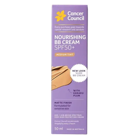 Kem BB Cream Cancer Council SPF 50+ - BB Cream Dưỡng Da Mặt Matte Tông Trung 50ml - Sản Phẩm Nội Địa Úc Rạng Rỡ