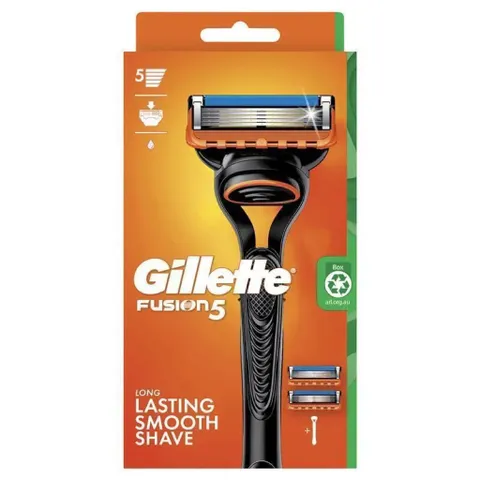 Dao cạo râu Gillette Fusion5 5 lưỡi - Hàng Úc với 2 lưỡi thay thế - Cạo sạch nhẹ nhàng không trầy xước, thiết kế thông minh