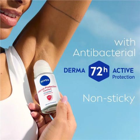 Lăn Khử Mùi Nữ Nivea Intense Protection Comfort 50ml - Hàng Chính Hãng Úc, Sử Dụng An Toàn, Bảo Vệ Lâu Dài
