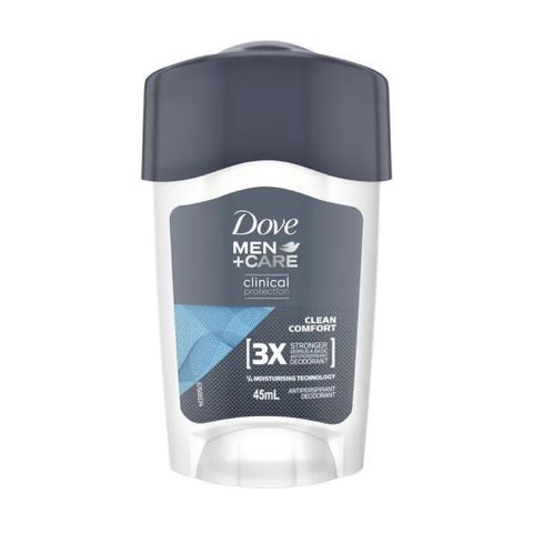 Lăn Khử Mùi Dove cho Nam Clinical Protection 45ml - Khử Mồ Hôi, Dưỡng Ẩm, Bảo Vệ Da, Sảng Khoái Cả Ngày