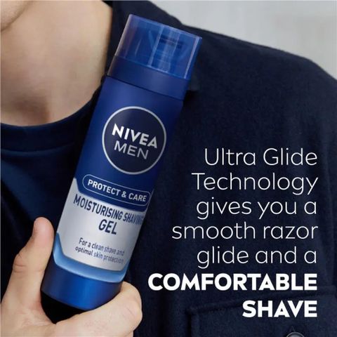 Gel cạo râu Nivea Protect & Care có tinh chất lô hội - Dưỡng ẩm, bảo vệ da, hàng chính hãng từ Úc