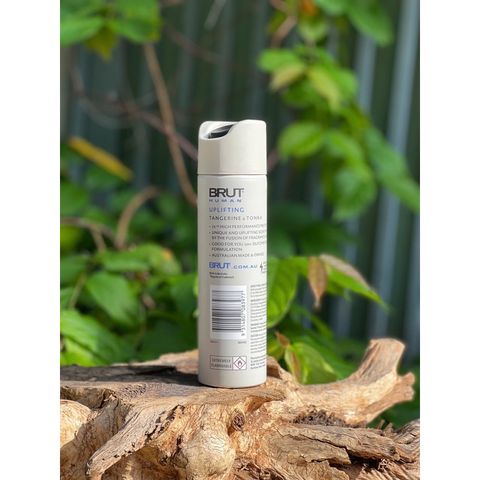 Xịt Khử Mùi Brut Human Uplifting 72Hr - Khử Mùi và Ngăn Mồ Hôi 130g, Hương Quýt Tươi Mát, Vitamin D3 Bổ Sung