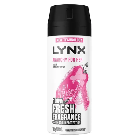 Xịt Khử Mùi LYNX Anarchy for Her - Sản Phẩm Chính Hãng Mỹ, Hương Thơm Nữ Tính Dành Cho Bạn Gái