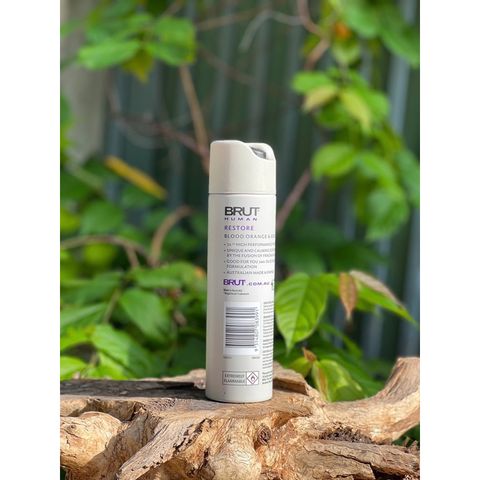 Xịt Khử Mùi Brut Human Restore - Hương Bưởi Đỏ & Bergamot với Magie, Khử Mùi Tối Đa 72h, An Toàn Cho Da