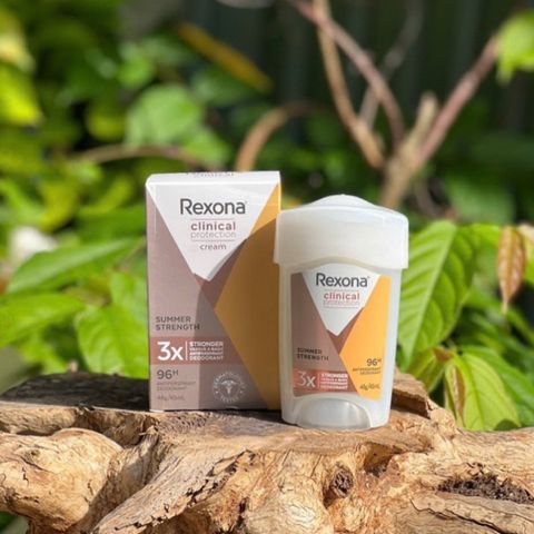 Lăn khử mùi Rexona Clinical Protection Cream Summer Strength 48g - Kiểm soát mồ hôi, bảo vệ 96 giờ, an toàn cho sức khỏe