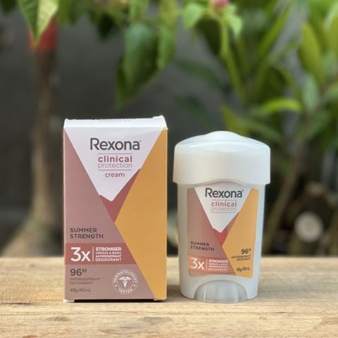 Lăn khử mùi Rexona Clinical Protection Cream Summer Strength 48g - Kiểm soát mồ hôi, bảo vệ 96 giờ, an toàn cho sức khỏe