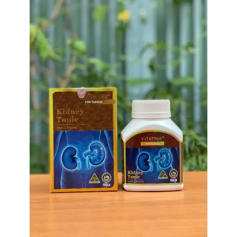 Viên uống hỗ trợ thận Vitatree Kidney Tonic 100 viên - Tăng cường chức năng thận, chiết xuất tự nhiên từ đông trùng hạ thảo, ngũ vị tử, tầm ma