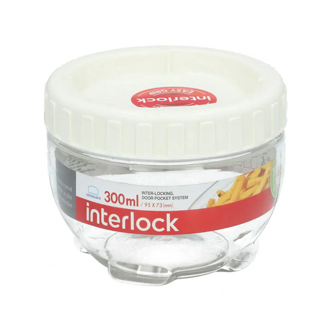 Hộp Bảo Quản Lock&Lock Interlock INL306W 300ml - Hộp Nhựa An Toàn Dùng Đựng Thực Phẩm Và Đồ Khô, Chịu Nhiệt Từ -20 Đến 70 Độ C
