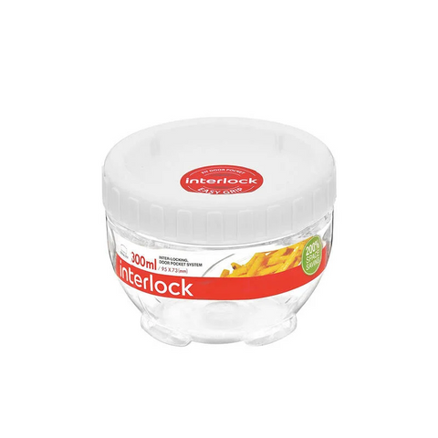 Hộp Bảo Quản Lock&Lock Interlock INL306W 300ml - Hộp Nhựa An Toàn Dùng Đựng Thực Phẩm Và Đồ Khô, Chịu Nhiệt Từ -20 Đến 70 Độ C