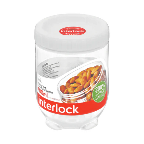 Hộp Bảo Quản Lock&Lock Interlock INL304W 700Ml Nhựa PET - Thiết Kế Sang Trọng, Chống Thẩm Thấu, Dễ Vệ Sinh, An Toàn cho Thực Phẩm
