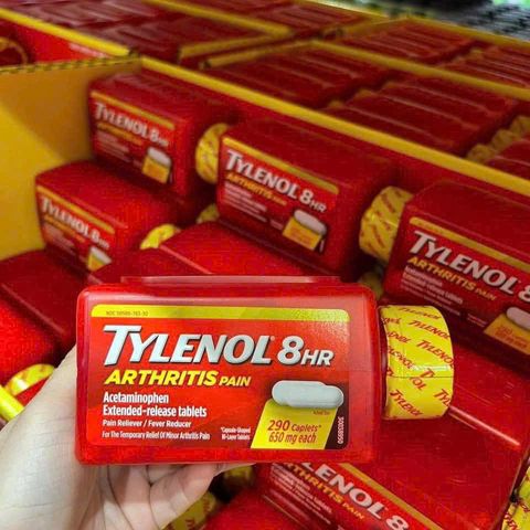 Viên uống giảm đau hạ sốt Tylenol 650mg - Giải pháp hiệu quả cho đau khớp, cảm sốt, đau đầu - Hàng Mỹ, 290 viên