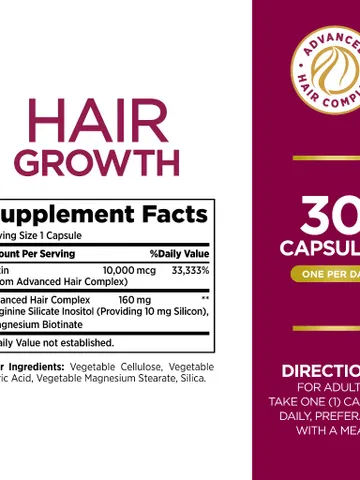 Viên Uống Biotin Hỗ Trợ Tóc Dày Mượt - Nature's Bounty 90 Viên Giúp Tăng Trưởng Tóc Khỏe Mạnh, Không Chứa Gelatin, Dành Cho Người Ăn Chay