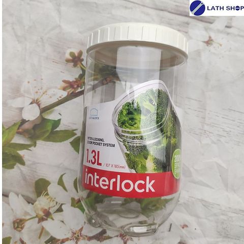 Hộp Bảo Quản Interlock LocknLock 1.3L - Hộp Đựng Đồ Khô, Gia Vị An Toàn, Tiện Dụng Cho Bếp