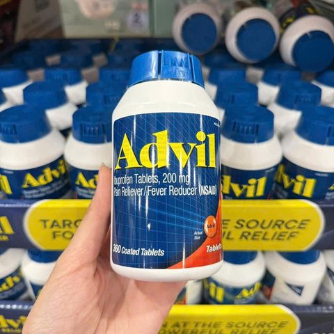 Viên Uống Giảm Đau Hạ Sốt Advil 360v - Ibuprofen Ngăn Ngừa Đau Đầu, Đau Lưng, Đau Răng Và Hạ Sốt Hiệu Quả