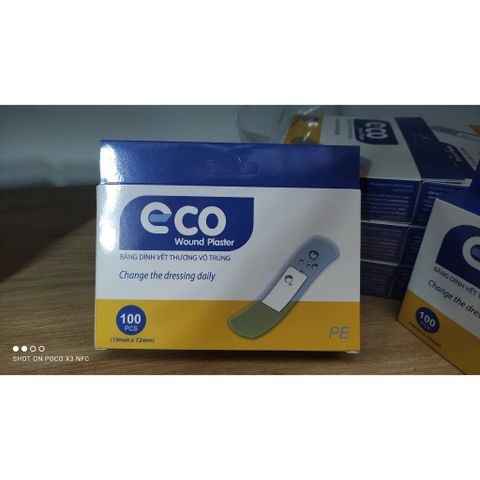 Băng Cá Nhân Trong Suốt Eco 100 Miếng - Bảo Vệ Vết Thương Trầy Xước, Dễ Dàng Sử Dụng, Thiết Kế Thẩm Mỹ, Chống Nước