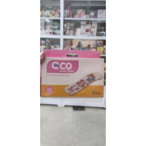 Băng Keo Cá Nhân ECO KIDS Nhiều Màu Sắc Cho Bé - Hộp 100 Miếng An Toàn Mềm Mại, Bảo Vệ Vết Thương Nhẹ Khi Chơi Đùa
