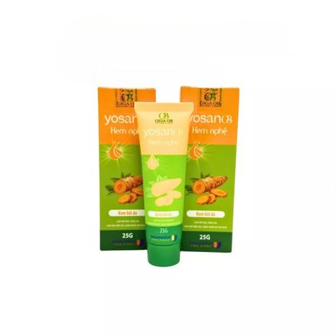 Kem Nghệ YOSAN OB 25g - Hỗ Trợ Làm Mờ Sẹo, Giảm Thâm, Làm Dịu Da, Sáng Da - Chiết Xuất Tự Nhiên, Dễ Thoa, Phù Hợp Cho Mọi Lứa Tuổi