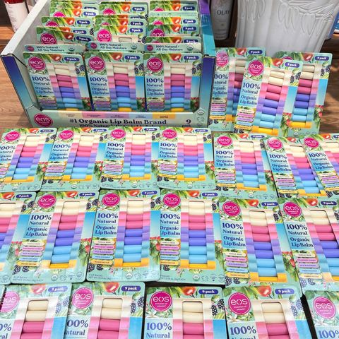 Son Dưỡng EOS Stick Lip Balm Hữu Cơ Mỹ - Set Đặc Biệt 6 Vị Vani, Dâu, Dừa, Xoài, Mâm Xôi, Dừa - Hiệu Quả Dưỡng Ẩm Cho Môi