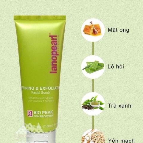 Kem Tẩy Tế Bào Chết Lanopearl Bio Peak 100ml - Tẩy Da Chết Hiệu Quả, Giúp Da Sáng Mịn, Xuất Xứ Úc, Phù Hợp Cho Mọi Loại Da