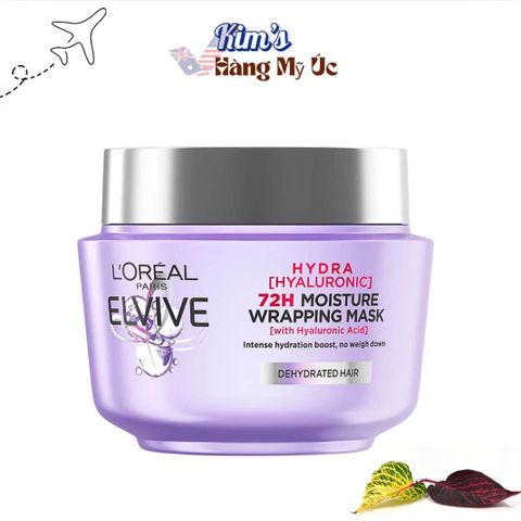 Mặt Nạ Ủ Tóc Dưỡng Ẩm L’OREAL ELVIVE HYALURON PLUMP MASK 300ml - Giúp Tóc Mềm Mượt và Bồng Bềnh, Thích Hợp Với Tóc Khô Hư Tổn