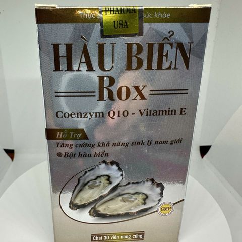 Viên Uống Hàu Biển ROX - Bổ Sung Kẽm Tăng Cường Sức Khỏe Thận cho Nam Giới - Hộp 30 Viên Chất Lượng Cao