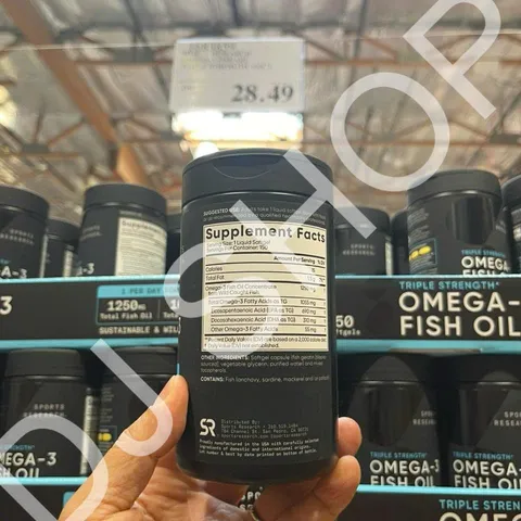Viên Uống Dầu Cá Sports Research Omega-3 Fish Oil Triple Strength 150 Viên - Giúp Sức Khỏe Não Bộ, Tim Mạch, Làm Đẹp Da Mỹ