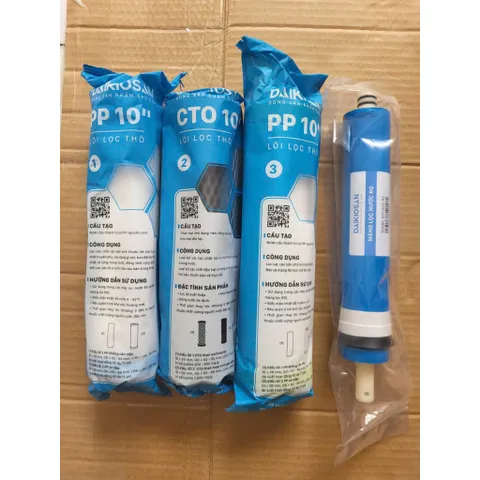 Lõi Lọc Daikiosan Chính Hãng - Bộ 9 Lõi Thay Thế Dùng Cho Máy Lọc Nước RO Daikiosan, Kangaroo, Karofi, Sunhouse