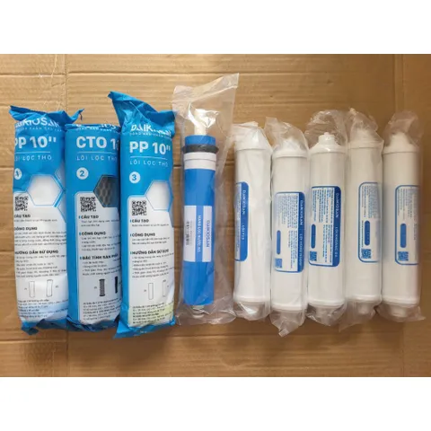 Lõi Lọc Daikiosan Chính Hãng - Bộ 9 Lõi Thay Thế Dùng Cho Máy Lọc Nước RO Daikiosan, Kangaroo, Karofi, Sunhouse
