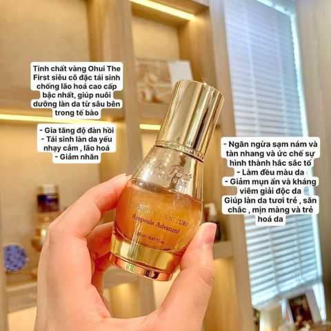 Tinh Chất Vàng 24K Ohui The First Geniture Ampoule Advanced 20ml - Serum Chống Lão Hóa, Phục Hồi Da Săn Chắc, Sáng Mịn