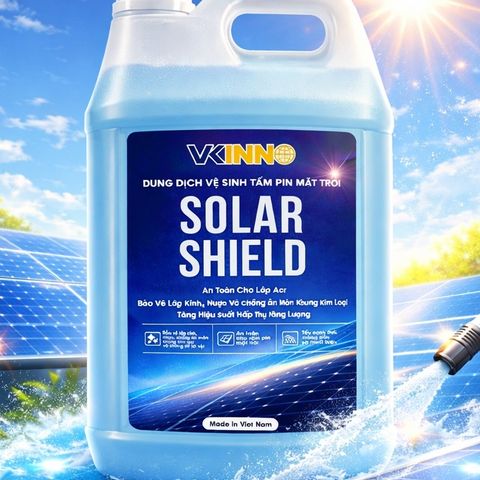 Dung Dịch Vệ Sinh Tấm Pin Mặt Trời VKINNO Solar Shield 5L - Giải Pháp Hiệu Quả Duy Trì Hiệu Suất Năng Lượng