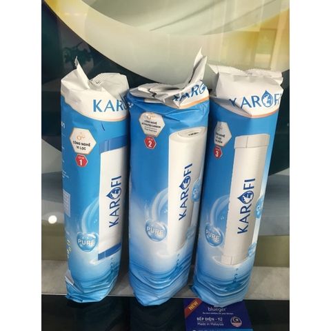 Lõi Lọc Nước Karofi 1, 2, 3 Chính Hãng - Lọc Cặn Bảo Vệ Màng RO - Thay Thế Định Kỳ 12 Tháng