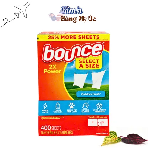 Giấy thơm Bounce của Mỹ 320 tờ - Khử mùi, lưu hương quần áo và đồ đạc, an toàn cho du lịch, chống ẩm và muỗi, sản phẩm chăm sóc nhà cửa.