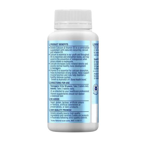 Viên Uống Bổ Sung Canxi và Vitamin D3 Ostelin Úc - 130 Viên Cho Mẹ Bầu và Phụ Nữ Sau Sinh, Hỗ Trợ Sức Khỏe Toàn Diện