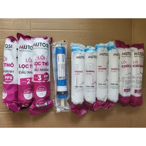 Lõi Lọc Đúc MUTOSI Chính Hãng Thay Thế MP-U1368, MP-S1012 - Bộ 10 Lõi Cao Cấp Bảo Vệ Màng Lọc RO, Nước Sạch, An Toàn