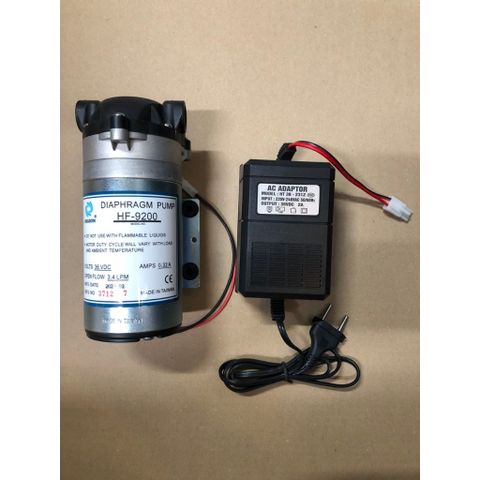 Bơm Tăng Áp 36V Headon HF9200 với Adaptor 36VDC-2A - Bơm Nước RO, Phun Sương, Tưới Cây Từ Đài Loan - Hàng Chính Hãng