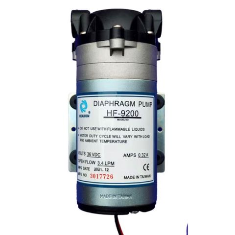 Bơm Tăng Áp 36V Headon HF9200 với Adaptor 36VDC-2A - Bơm Nước RO, Phun Sương, Tưới Cây Từ Đài Loan - Hàng Chính Hãng