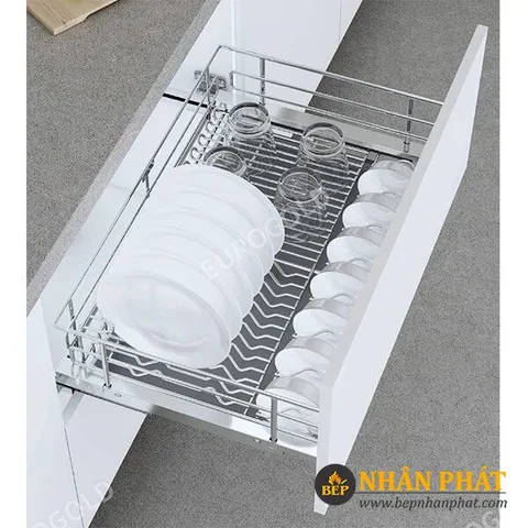 Giá bát đĩa đa năng nan oval Eurogold - Inox 304 cao cấp, thiết kế hiện đại, tích hợp 4 trong 1 cho bếp sạch sẽ và tiện dụng