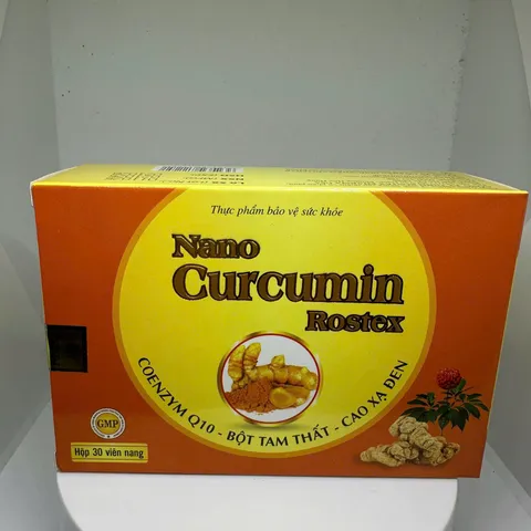 Viên Uống Nghệ Nano Curcumin Rostex 30V - Giảm Viêm Loét Dạ Dày, Tá Tràng, Hỗ Trợ Tiêu Hóa Hiệu Quả, Sức Khỏe Từ Thiên Nhiên