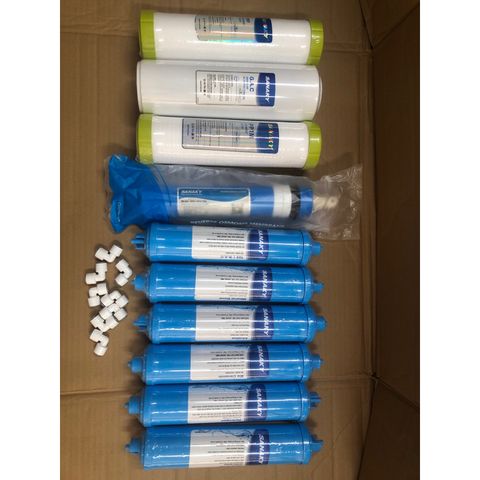 Bộ 10 Lõi Lọc Nước SANAKY Chính Hãng - Tương Thích Với Máy Lọc RO, Bao Gồm Lõi Thô, RO, Alkaline, GAC, Hydrogen, Nano Silver