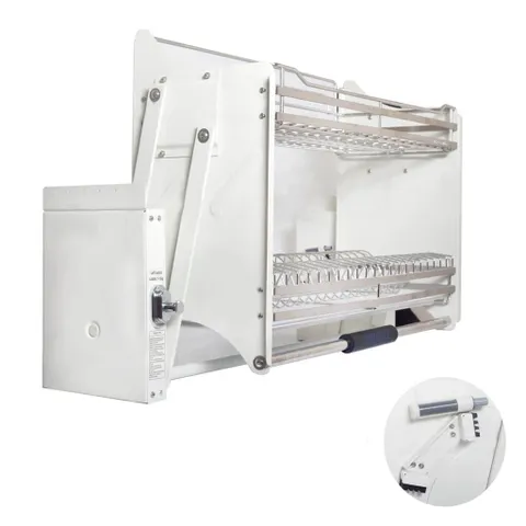 Giá Bát Di Động EUROGOLD - Giá Bát Nâng Hạ Inox 304 Chống Gỉ, Thiết Kế Hiện Đại, Khay Để Đũa, Tiện Lợi, Sang Trọng