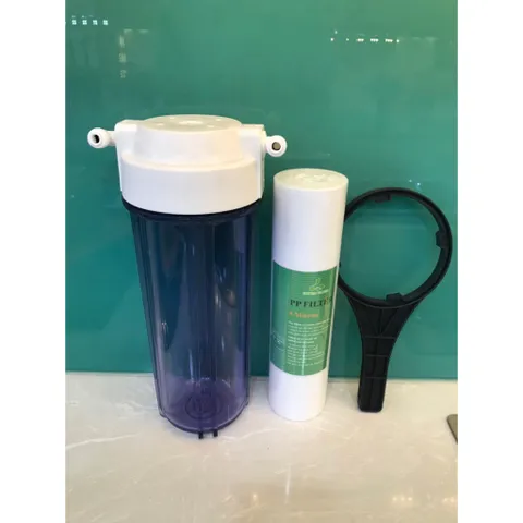 Cốc Lọc Nước 10 Inch Kèm Lõi Bông PP 5 Micron - Loại Bỏ Tạp Chất, Cặn Bẩn Cho Nguồn Nước Sạch Hơn