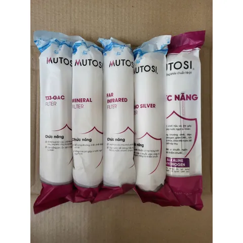 Lõi lọc Đúc Mutosi Chính Hãng cho Máy Lọc Nước RO MP390U - Bộ 9 Lõi Lọc Đầy Đủ Bảo Vệ và Cải Thiện Chất Lượng Nước