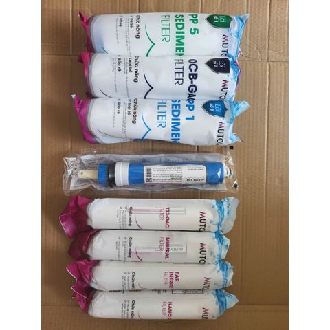 Lõi Lọc Mutosi Chính Hãng - Bộ 8 Lõi Thay Thế Máy Lọc Nước RO - Bảo Vệ Sức Khỏe, Lọc Sạch Mọi Tạp Chất