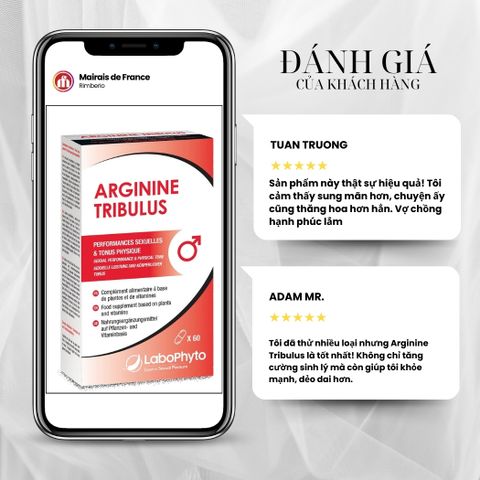 Viên Uống Tăng Cường Sinh Lực Nam Labophyto Arginine 60 Viên - Hỗ Trợ Năng Lượng & Sức Bền Từ Pháp, Dinh Dưỡng Toàn Diện Cho Nam Giới