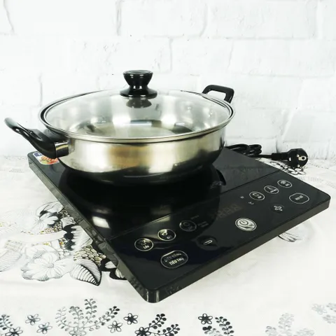 Bếp Từ Đơn Arber AB-301A Chính Hãng 2200W - Mặt Kính Ceramic Chịu Nhiệt - Tặng Kèm Chảo Lẩu An Toàn, Tiện Dụng Cho Mọi Gia Đình
