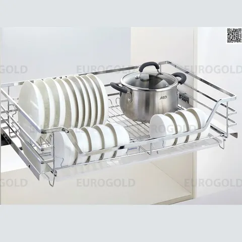 Giá bát đĩa đa năng Eurogold - Inox 304 cao cấp, thiết kế thông minh 3 trong 1, tiện lợi và bền bỉ cho tủ bếp hiện đại - Hàng chính hãng